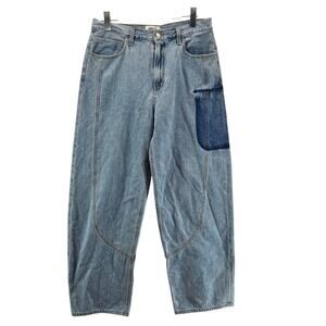 Agolde Jeans Womens 29 Cass Baggy Wide Leg High Rise Distressed Organic Cotton